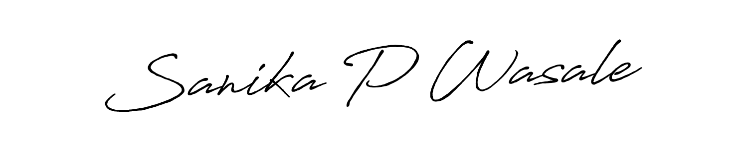 Also You can easily find your signature by using the search form. We will create Sanika P Wasale name handwritten signature images for you free of cost using Antro_Vectra_Bolder sign style. Sanika P Wasale signature style 7 images and pictures png