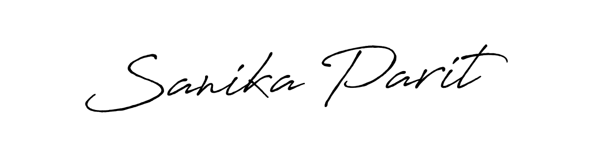 Make a short Sanika Parit signature style. Manage your documents anywhere anytime using Antro_Vectra_Bolder. Create and add eSignatures, submit forms, share and send files easily. Sanika Parit signature style 7 images and pictures png