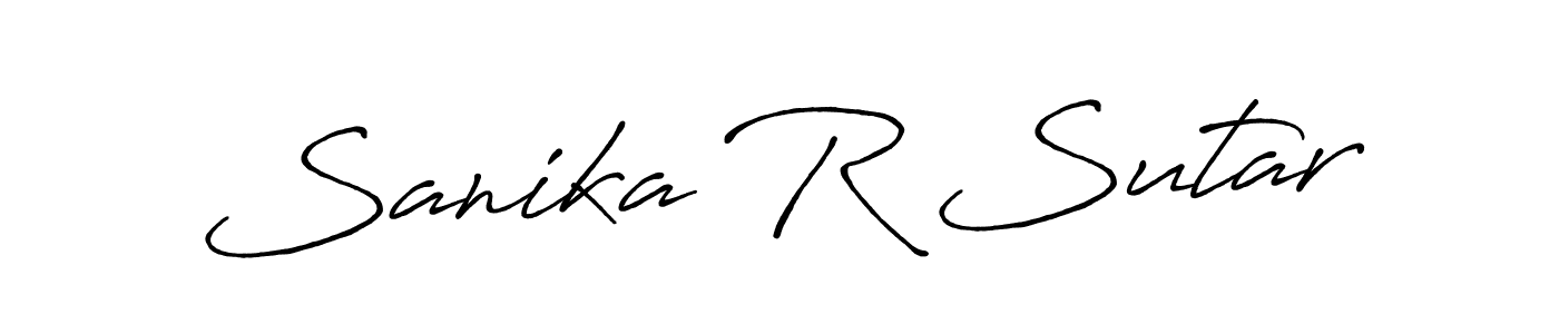 It looks lik you need a new signature style for name Sanika R Sutar. Design unique handwritten (Antro_Vectra_Bolder) signature with our free signature maker in just a few clicks. Sanika R Sutar signature style 7 images and pictures png