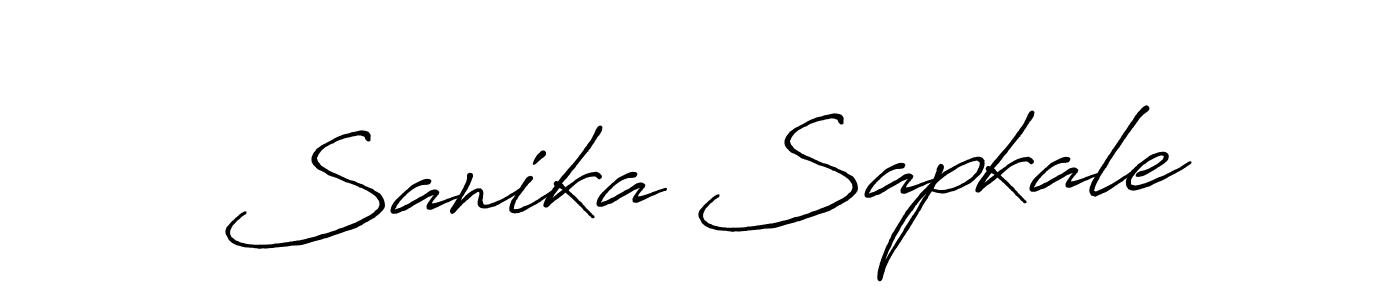 Make a beautiful signature design for name Sanika Sapkale. With this signature (Antro_Vectra_Bolder) style, you can create a handwritten signature for free. Sanika Sapkale signature style 7 images and pictures png