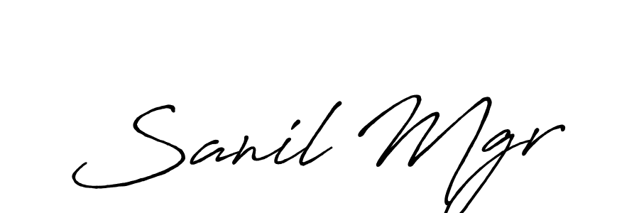 It looks lik you need a new signature style for name Sanil Mgr. Design unique handwritten (Antro_Vectra_Bolder) signature with our free signature maker in just a few clicks. Sanil Mgr signature style 7 images and pictures png