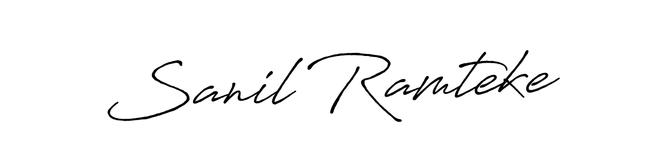 Make a beautiful signature design for name Sanil Ramteke. With this signature (Antro_Vectra_Bolder) style, you can create a handwritten signature for free. Sanil Ramteke signature style 7 images and pictures png