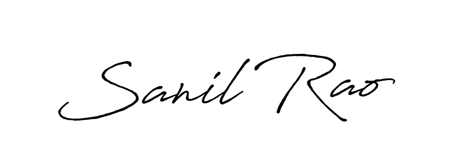 Use a signature maker to create a handwritten signature online. With this signature software, you can design (Antro_Vectra_Bolder) your own signature for name Sanil Rao. Sanil Rao signature style 7 images and pictures png