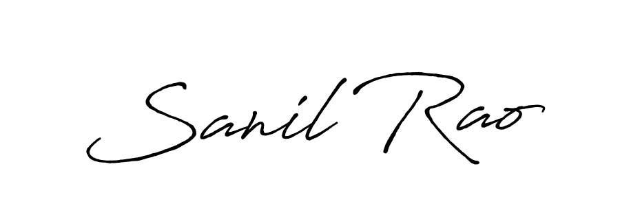 Use a signature maker to create a handwritten signature online. With this signature software, you can design (Antro_Vectra_Bolder) your own signature for name Sanil Rao. Sanil Rao signature style 7 images and pictures png