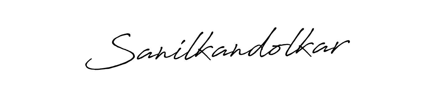 if you are searching for the best signature style for your name Sanilkandolkar. so please give up your signature search. here we have designed multiple signature styles  using Antro_Vectra_Bolder. Sanilkandolkar signature style 7 images and pictures png
