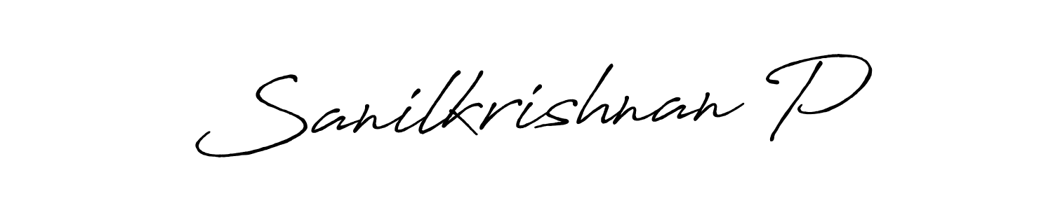 This is the best signature style for the Sanilkrishnan P name. Also you like these signature font (Antro_Vectra_Bolder). Mix name signature. Sanilkrishnan P signature style 7 images and pictures png