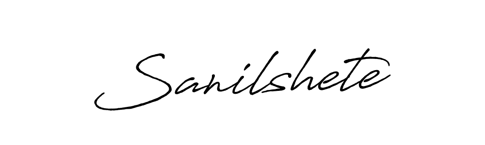 The best way (Antro_Vectra_Bolder) to make a short signature is to pick only two or three words in your name. The name Sanilshete include a total of six letters. For converting this name. Sanilshete signature style 7 images and pictures png