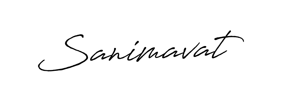 How to make Sanimavat name signature. Use Antro_Vectra_Bolder style for creating short signs online. This is the latest handwritten sign. Sanimavat signature style 7 images and pictures png