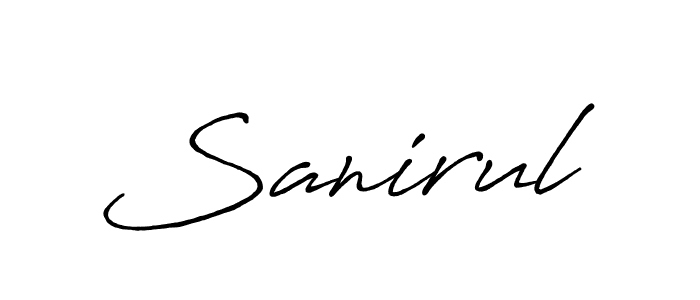 Make a beautiful signature design for name Sanirul. Use this online signature maker to create a handwritten signature for free. Sanirul signature style 7 images and pictures png