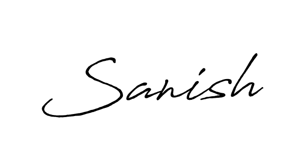 Also You can easily find your signature by using the search form. We will create Sanish name handwritten signature images for you free of cost using Antro_Vectra_Bolder sign style. Sanish signature style 7 images and pictures png