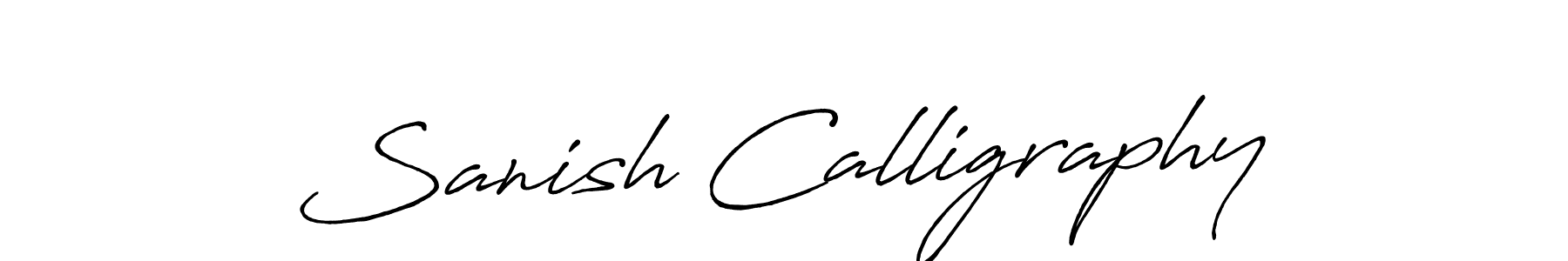 Also You can easily find your signature by using the search form. We will create Sanish Calligraphy name handwritten signature images for you free of cost using Antro_Vectra_Bolder sign style. Sanish Calligraphy signature style 7 images and pictures png