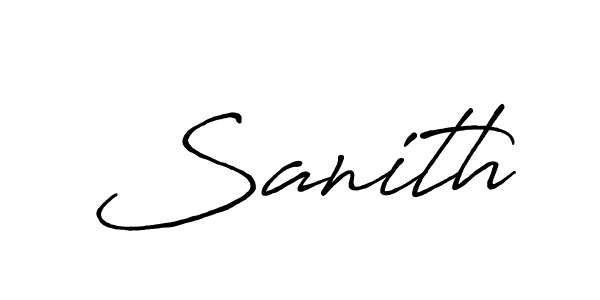 Make a beautiful signature design for name Sanith. With this signature (Antro_Vectra_Bolder) style, you can create a handwritten signature for free. Sanith signature style 7 images and pictures png