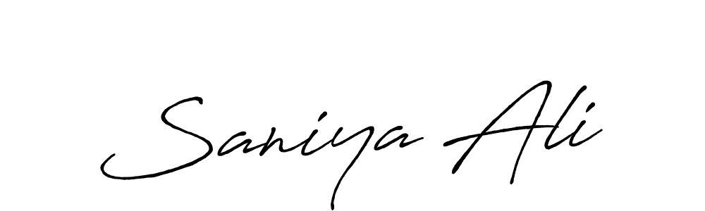 Similarly Antro_Vectra_Bolder is the best handwritten signature design. Signature creator online .You can use it as an online autograph creator for name Saniya Ali. Saniya Ali signature style 7 images and pictures png