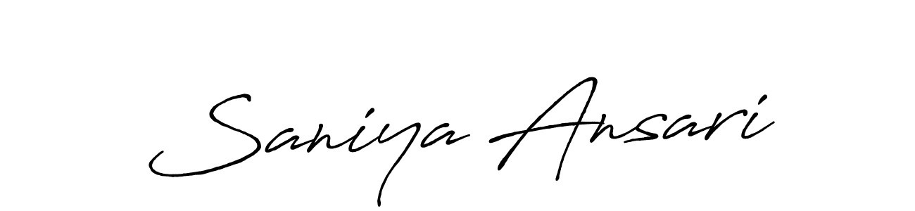 Antro_Vectra_Bolder is a professional signature style that is perfect for those who want to add a touch of class to their signature. It is also a great choice for those who want to make their signature more unique. Get Saniya Ansari name to fancy signature for free. Saniya Ansari signature style 7 images and pictures png