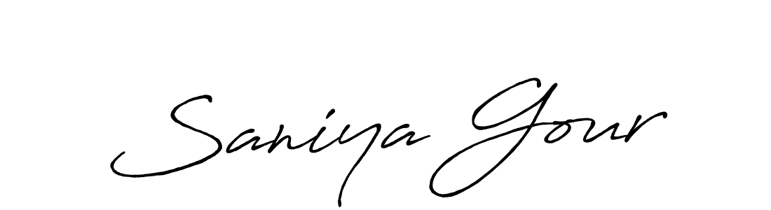 This is the best signature style for the Saniya Gour name. Also you like these signature font (Antro_Vectra_Bolder). Mix name signature. Saniya Gour signature style 7 images and pictures png