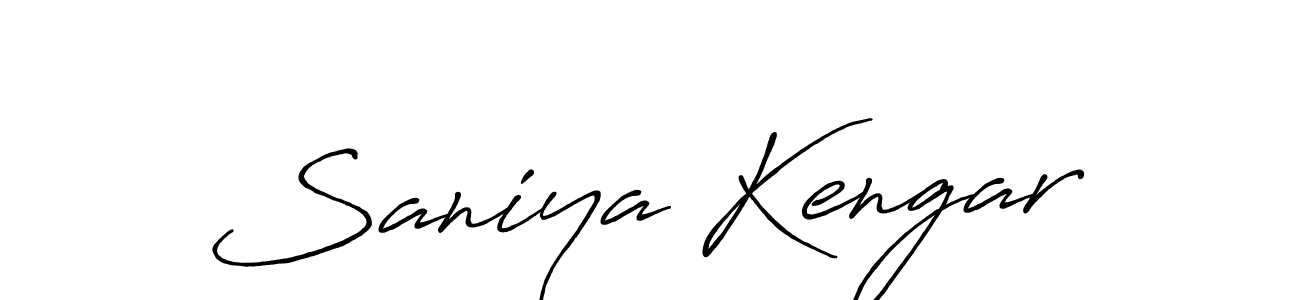 How to make Saniya Kengar name signature. Use Antro_Vectra_Bolder style for creating short signs online. This is the latest handwritten sign. Saniya Kengar signature style 7 images and pictures png