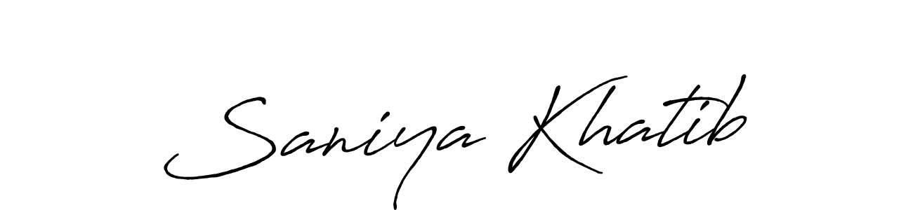 if you are searching for the best signature style for your name Saniya Khatib. so please give up your signature search. here we have designed multiple signature styles  using Antro_Vectra_Bolder. Saniya Khatib signature style 7 images and pictures png