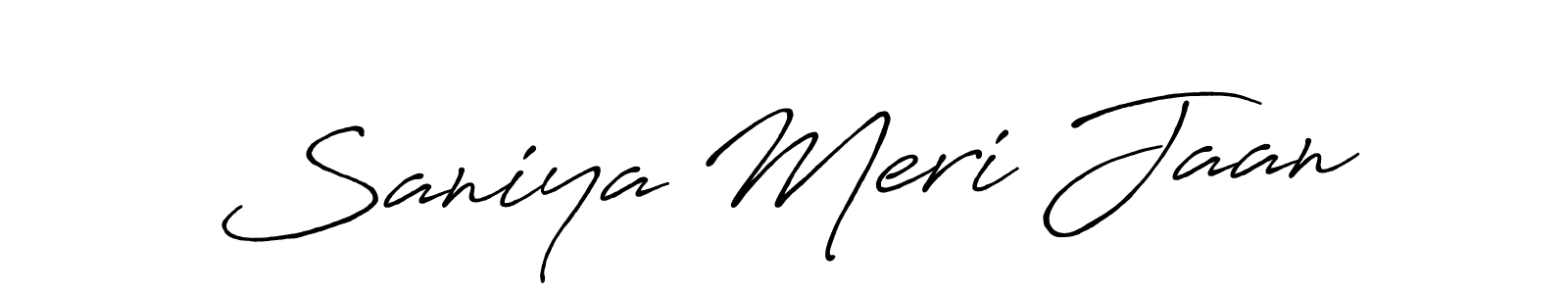 Saniya Meri Jaan stylish signature style. Best Handwritten Sign (Antro_Vectra_Bolder) for my name. Handwritten Signature Collection Ideas for my name Saniya Meri Jaan. Saniya Meri Jaan signature style 7 images and pictures png
