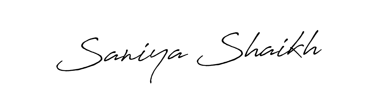 You should practise on your own different ways (Antro_Vectra_Bolder) to write your name (Saniya Shaikh) in signature. don't let someone else do it for you. Saniya Shaikh signature style 7 images and pictures png