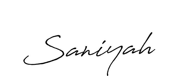 if you are searching for the best signature style for your name Saniyah. so please give up your signature search. here we have designed multiple signature styles  using Antro_Vectra_Bolder. Saniyah signature style 7 images and pictures png