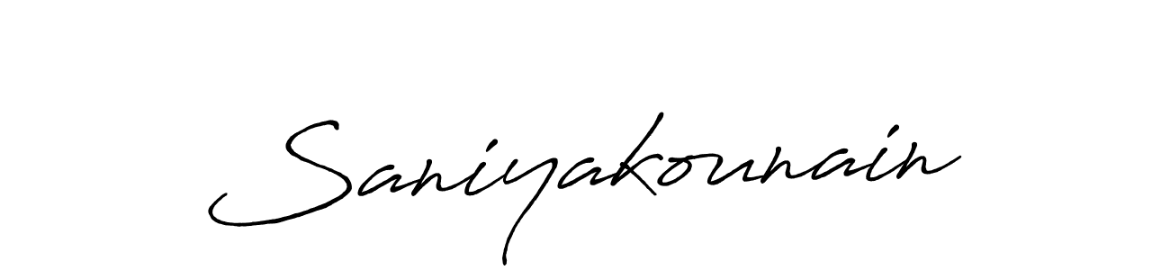 Here are the top 10 professional signature styles for the name Saniyakounain. These are the best autograph styles you can use for your name. Saniyakounain signature style 7 images and pictures png