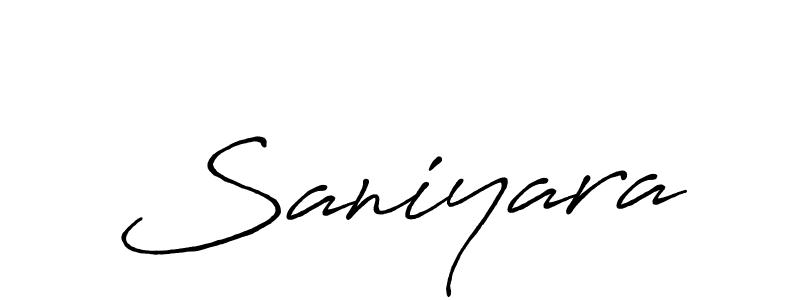 How to make Saniyara name signature. Use Antro_Vectra_Bolder style for creating short signs online. This is the latest handwritten sign. Saniyara signature style 7 images and pictures png