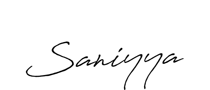 Design your own signature with our free online signature maker. With this signature software, you can create a handwritten (Antro_Vectra_Bolder) signature for name Saniyya. Saniyya signature style 7 images and pictures png