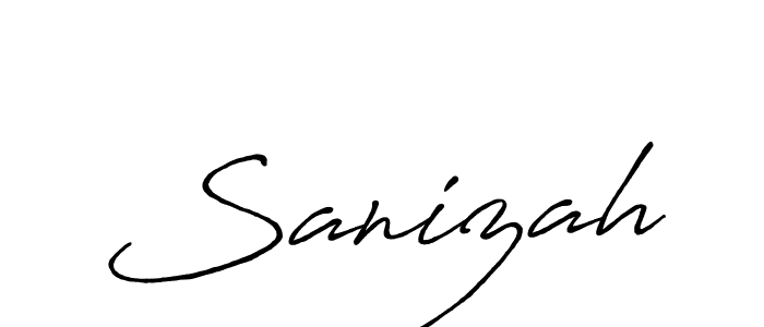 Make a beautiful signature design for name Sanizah. Use this online signature maker to create a handwritten signature for free. Sanizah signature style 7 images and pictures png