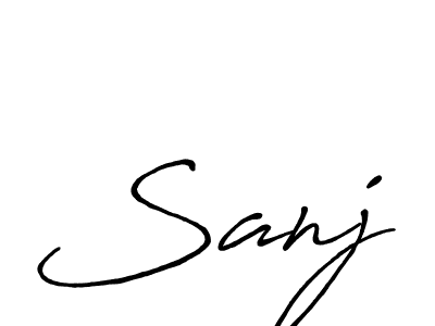 It looks lik you need a new signature style for name Sanj. Design unique handwritten (Antro_Vectra_Bolder) signature with our free signature maker in just a few clicks. Sanj signature style 7 images and pictures png