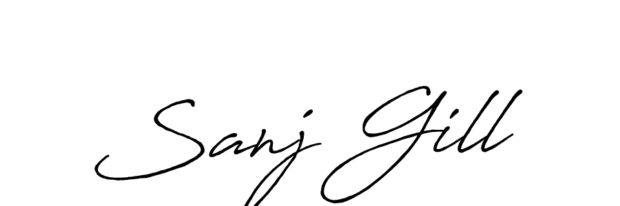 How to Draw Sanj Gill signature style? Antro_Vectra_Bolder is a latest design signature styles for name Sanj Gill. Sanj Gill signature style 7 images and pictures png