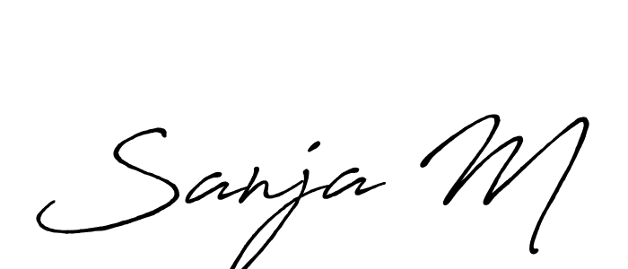 Make a beautiful signature design for name Sanja M. With this signature (Antro_Vectra_Bolder) style, you can create a handwritten signature for free. Sanja M signature style 7 images and pictures png