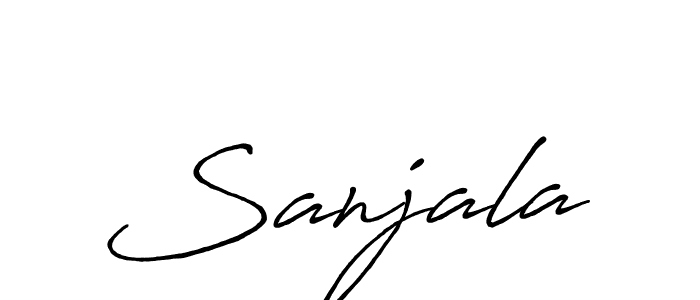 Sanjala stylish signature style. Best Handwritten Sign (Antro_Vectra_Bolder) for my name. Handwritten Signature Collection Ideas for my name Sanjala. Sanjala signature style 7 images and pictures png
