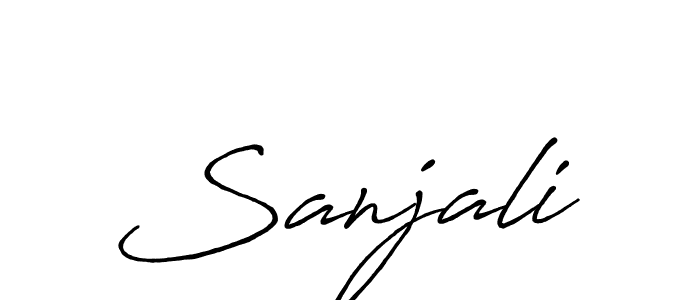 Make a beautiful signature design for name Sanjali. With this signature (Antro_Vectra_Bolder) style, you can create a handwritten signature for free. Sanjali signature style 7 images and pictures png