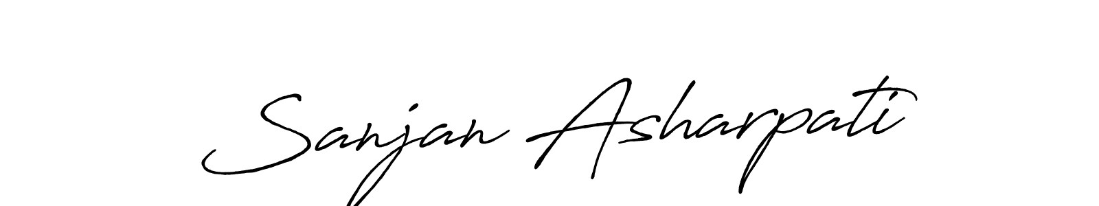 Antro_Vectra_Bolder is a professional signature style that is perfect for those who want to add a touch of class to their signature. It is also a great choice for those who want to make their signature more unique. Get Sanjan Asharpati name to fancy signature for free. Sanjan Asharpati signature style 7 images and pictures png