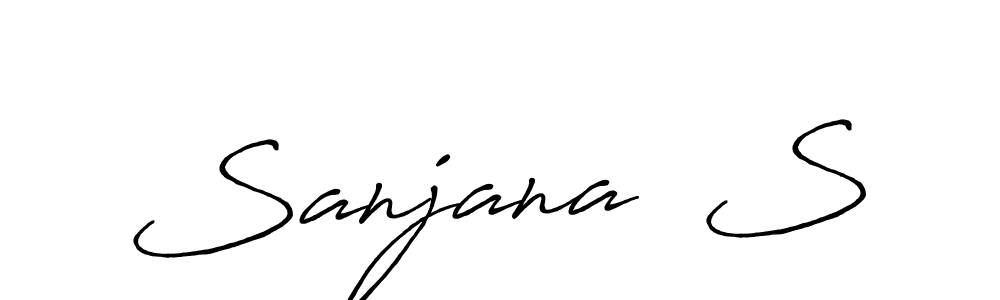 if you are searching for the best signature style for your name Sanjana  S. so please give up your signature search. here we have designed multiple signature styles  using Antro_Vectra_Bolder. Sanjana  S signature style 7 images and pictures png