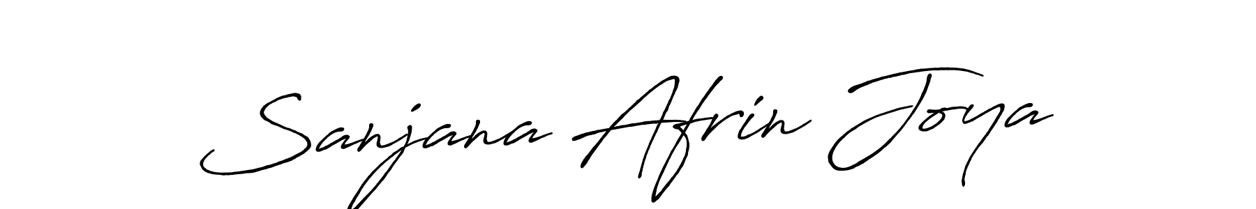 How to make Sanjana Afrin Joya name signature. Use Antro_Vectra_Bolder style for creating short signs online. This is the latest handwritten sign. Sanjana Afrin Joya signature style 7 images and pictures png