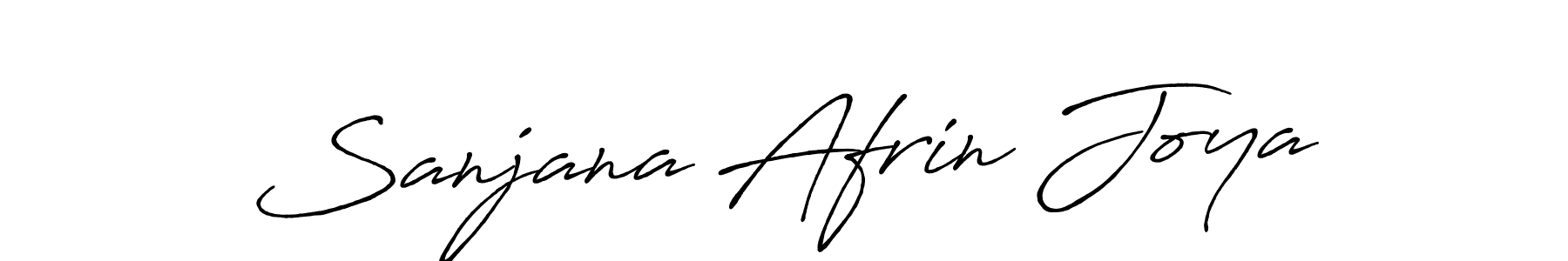 How to make Sanjana Afrin Joya name signature. Use Antro_Vectra_Bolder style for creating short signs online. This is the latest handwritten sign. Sanjana Afrin Joya signature style 7 images and pictures png