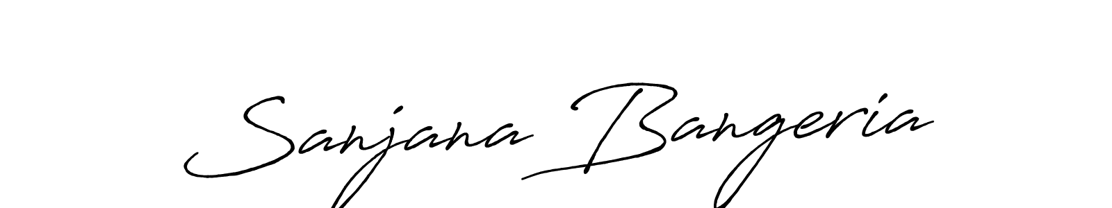 Make a short Sanjana Bangeria signature style. Manage your documents anywhere anytime using Antro_Vectra_Bolder. Create and add eSignatures, submit forms, share and send files easily. Sanjana Bangeria signature style 7 images and pictures png