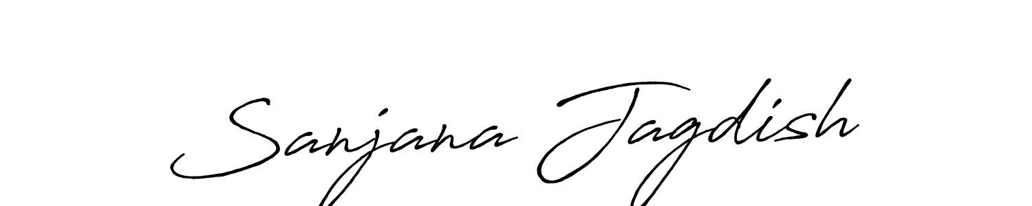 Sanjana Jagdish stylish signature style. Best Handwritten Sign (Antro_Vectra_Bolder) for my name. Handwritten Signature Collection Ideas for my name Sanjana Jagdish. Sanjana Jagdish signature style 7 images and pictures png