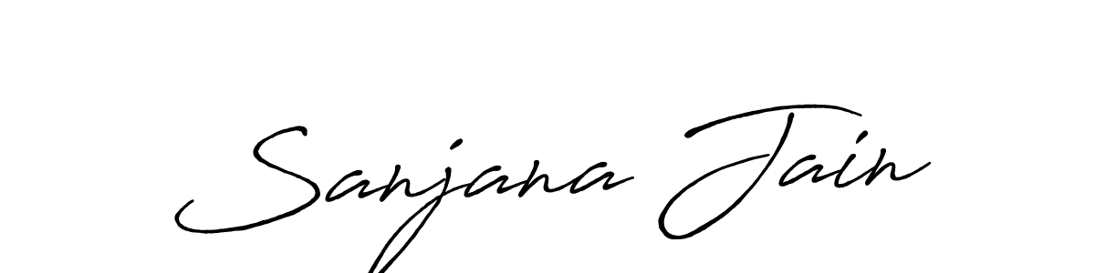 Also we have Sanjana Jain name is the best signature style. Create professional handwritten signature collection using Antro_Vectra_Bolder autograph style. Sanjana Jain signature style 7 images and pictures png