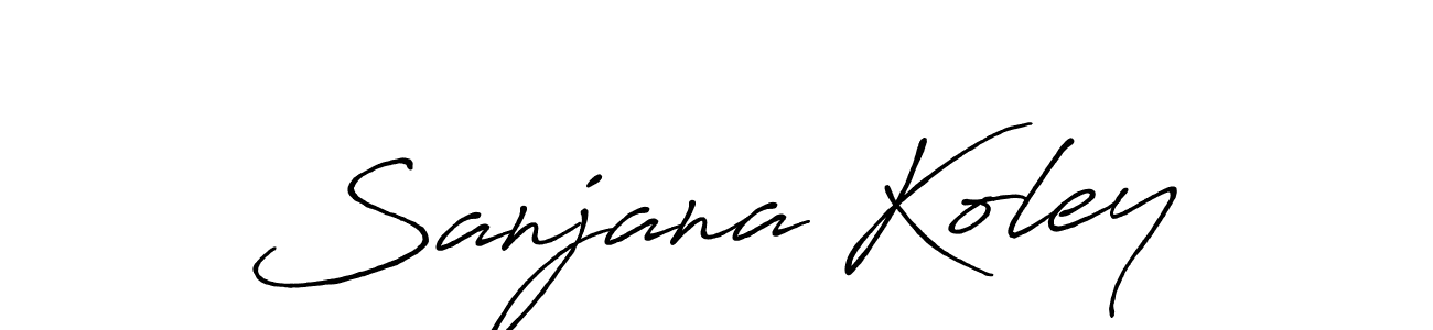 You should practise on your own different ways (Antro_Vectra_Bolder) to write your name (Sanjana Koley) in signature. don't let someone else do it for you. Sanjana Koley signature style 7 images and pictures png