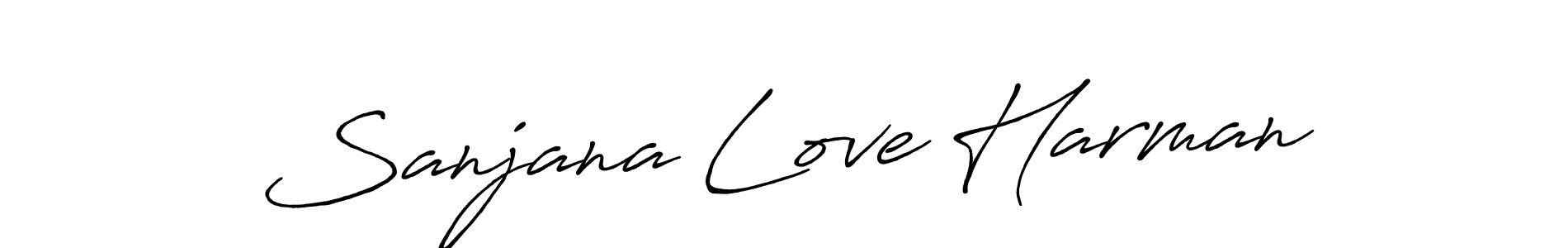How to Draw Sanjana Love Harman signature style? Antro_Vectra_Bolder is a latest design signature styles for name Sanjana Love Harman. Sanjana Love Harman signature style 7 images and pictures png
