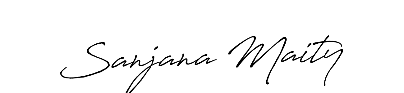 Also we have Sanjana Maity name is the best signature style. Create professional handwritten signature collection using Antro_Vectra_Bolder autograph style. Sanjana Maity signature style 7 images and pictures png