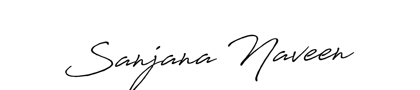 Make a beautiful signature design for name Sanjana Naveen. With this signature (Antro_Vectra_Bolder) style, you can create a handwritten signature for free. Sanjana Naveen signature style 7 images and pictures png
