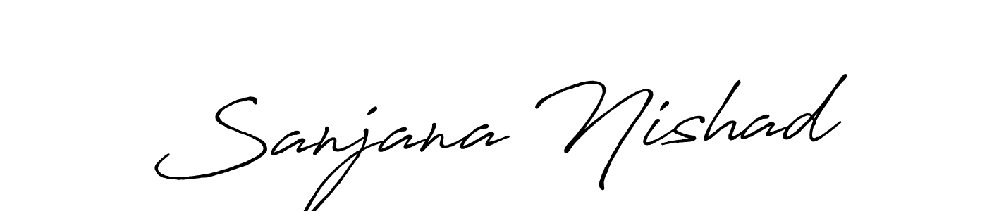 Make a beautiful signature design for name Sanjana Nishad. Use this online signature maker to create a handwritten signature for free. Sanjana Nishad signature style 7 images and pictures png