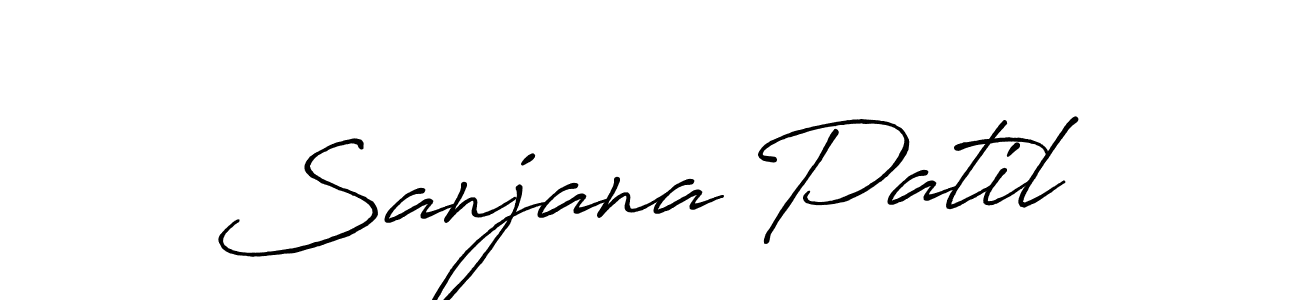 Design your own signature with our free online signature maker. With this signature software, you can create a handwritten (Antro_Vectra_Bolder) signature for name Sanjana Patil. Sanjana Patil signature style 7 images and pictures png