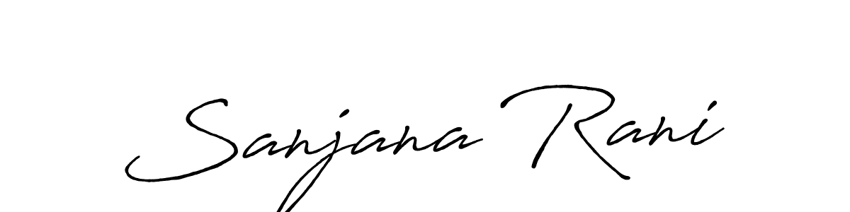 The best way (Antro_Vectra_Bolder) to make a short signature is to pick only two or three words in your name. The name Sanjana Rani include a total of six letters. For converting this name. Sanjana Rani signature style 7 images and pictures png