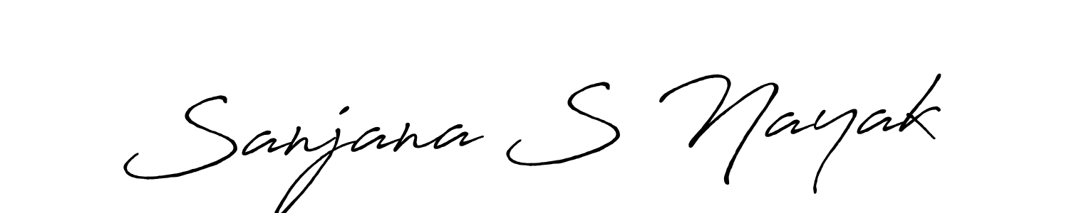 Sanjana S Nayak stylish signature style. Best Handwritten Sign (Antro_Vectra_Bolder) for my name. Handwritten Signature Collection Ideas for my name Sanjana S Nayak. Sanjana S Nayak signature style 7 images and pictures png