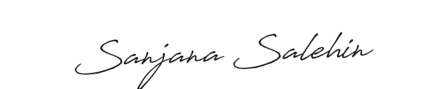 Create a beautiful signature design for name Sanjana Salehin. With this signature (Antro_Vectra_Bolder) fonts, you can make a handwritten signature for free. Sanjana Salehin signature style 7 images and pictures png