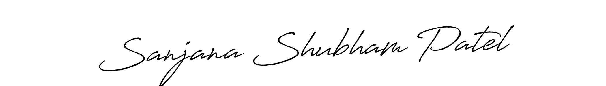 How to make Sanjana Shubham Patel signature? Antro_Vectra_Bolder is a professional autograph style. Create handwritten signature for Sanjana Shubham Patel name. Sanjana Shubham Patel signature style 7 images and pictures png
